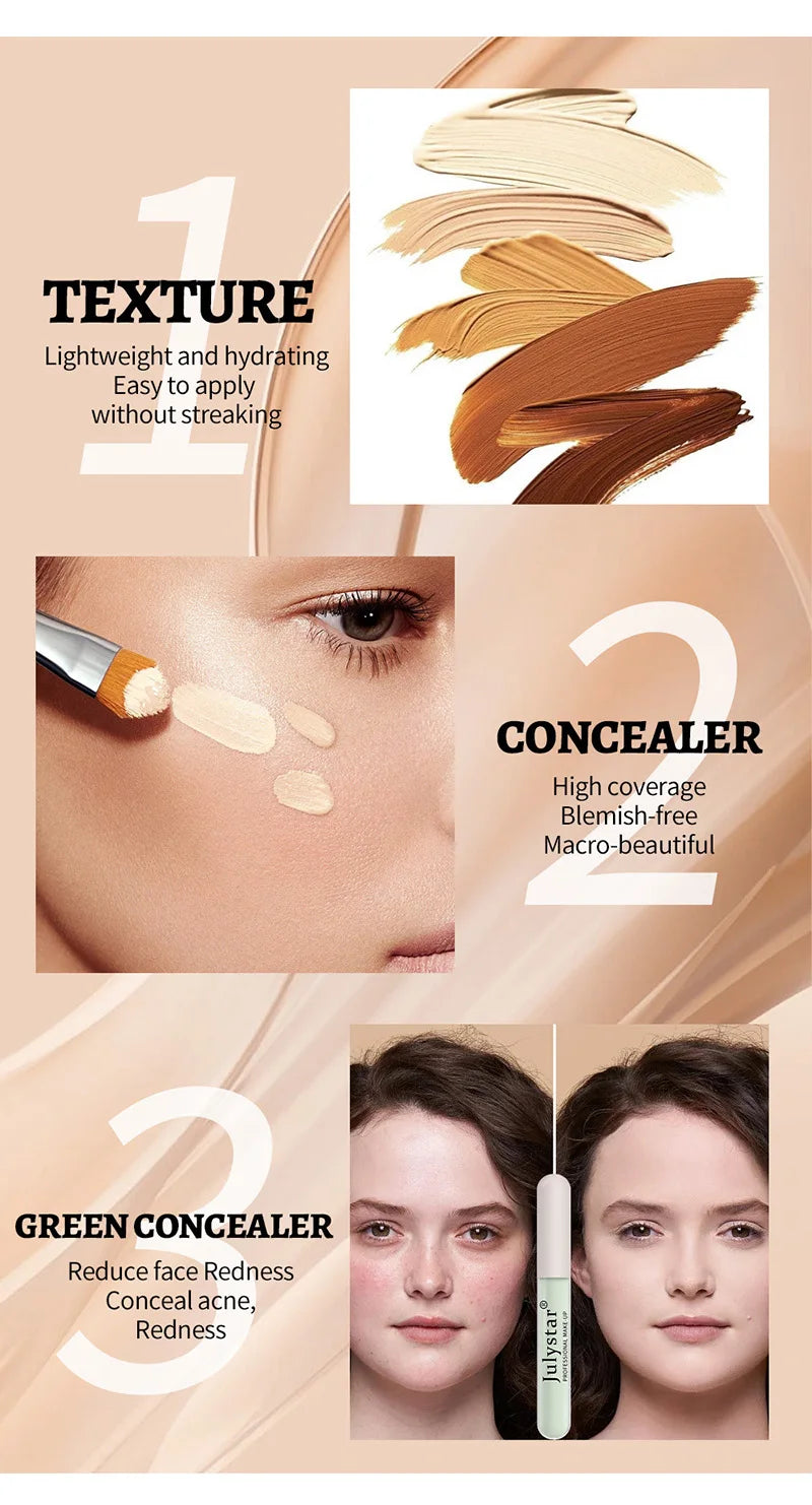 Corrector facial mate, maquillaje de cobertura completa, cosmético Focallure