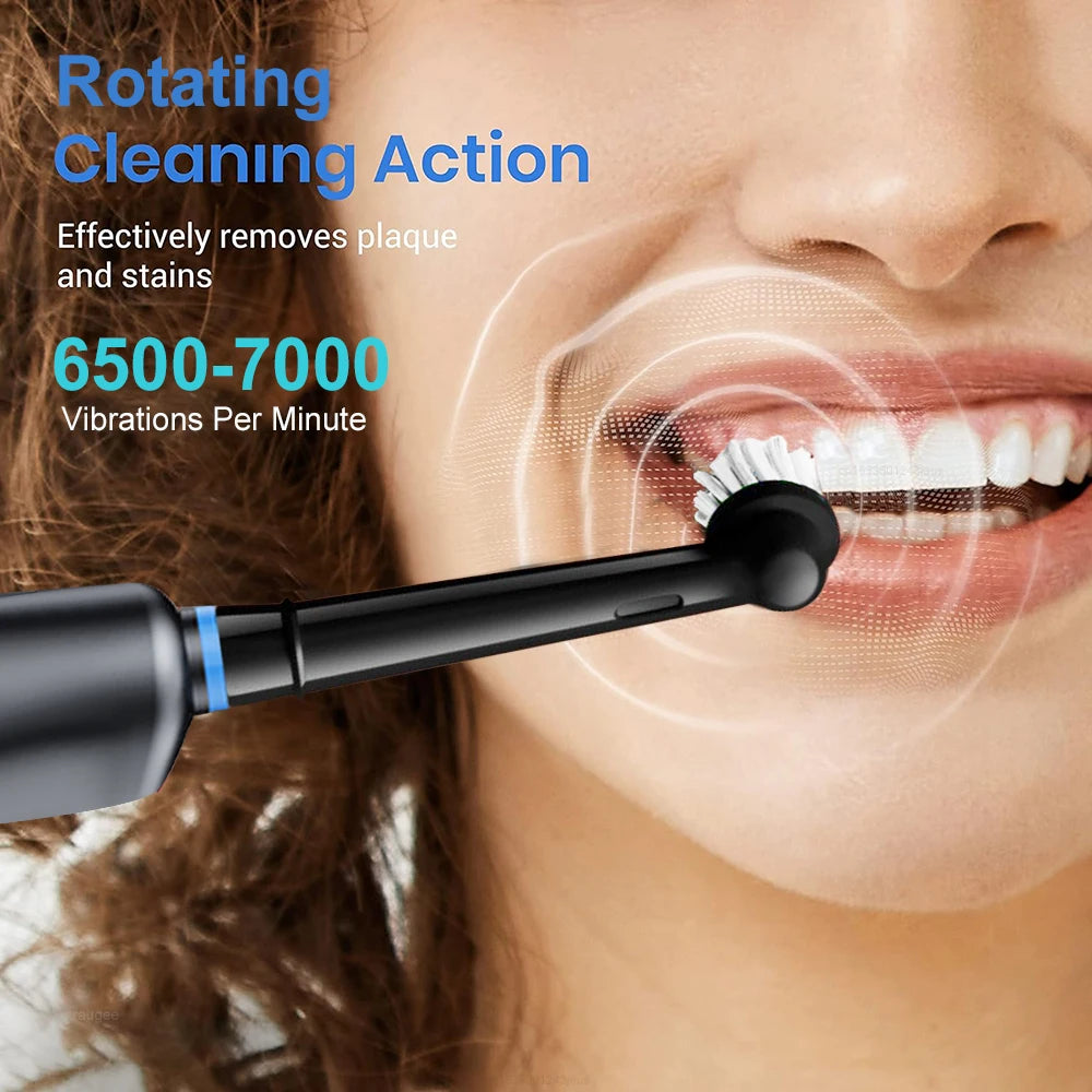 Cepillo de dientes eléctrico, cepillo de dientes eléctrico recargable giratorio para adultos, cepillos de dientes eléctricos giratorios con 8 cabezales suaves