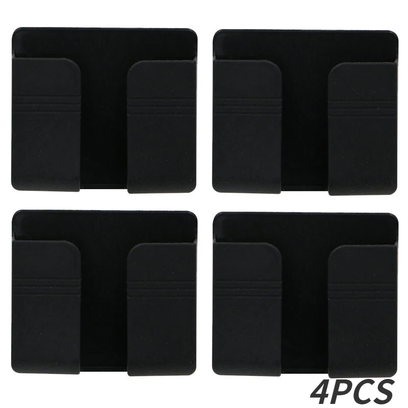 Caja de almacenamiento montada en la pared, organizador multifunción sin perforaciones, Control remoto de TV, soporte de carga para enchufe de teléfono móvil, 1-4 Uds.