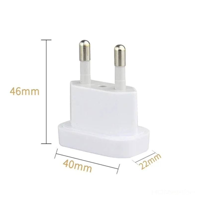 1 Uds. Adaptador de enchufe de alimentación de 4,8mm enchufe de EE. UU. A UE Euro Europa convertidor de enchufe adaptador de viaje salida de convertidor de corriente