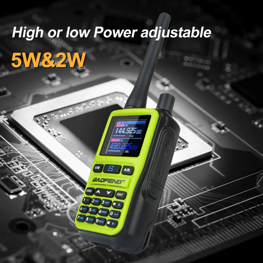 2 unids/pack Baofeng UV-5R Mini doble banda Dual PTT Walkie Talkie 5RMINI banda aérea Rx 5W compacto VOX FM Radio aficionado carga tipo C