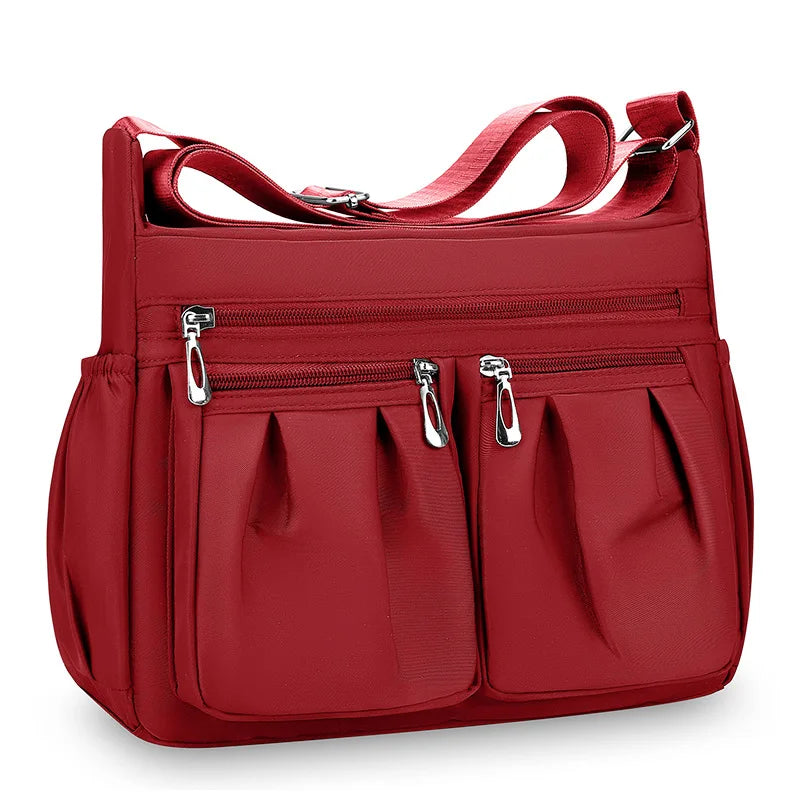 Bolso cruzado de nailon para mujer, bolso de hombro de gran capacidad, bolso femenino con múltiples bolsillos, bolso de compras de viaje para mujer, bolso de ocio