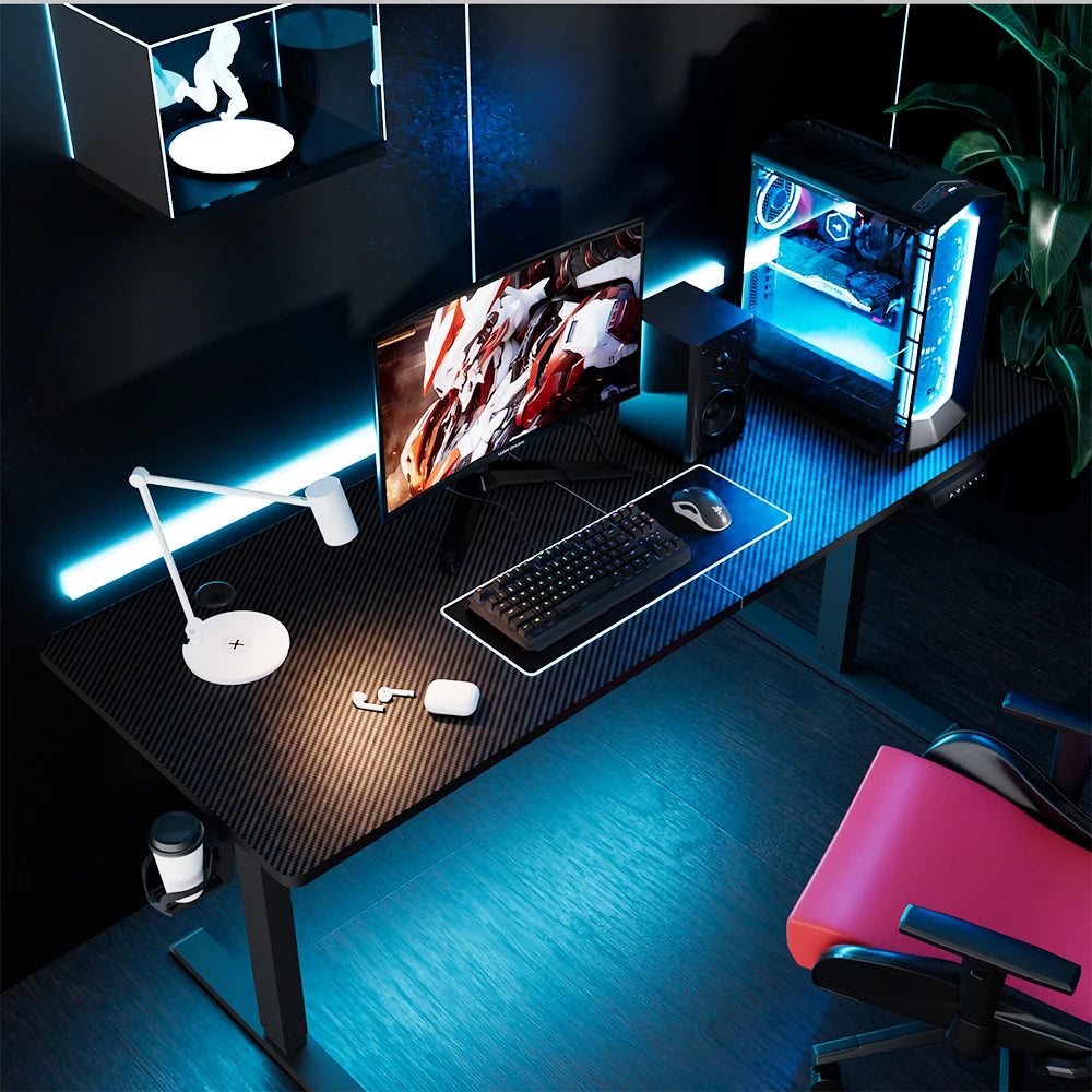 Escritorio eléctrico para ordenador, mesa ergonómica con altura ajustable para sentarse y ponerse de pie, escritorio para juegos, muebles para el hogar y la Oficina