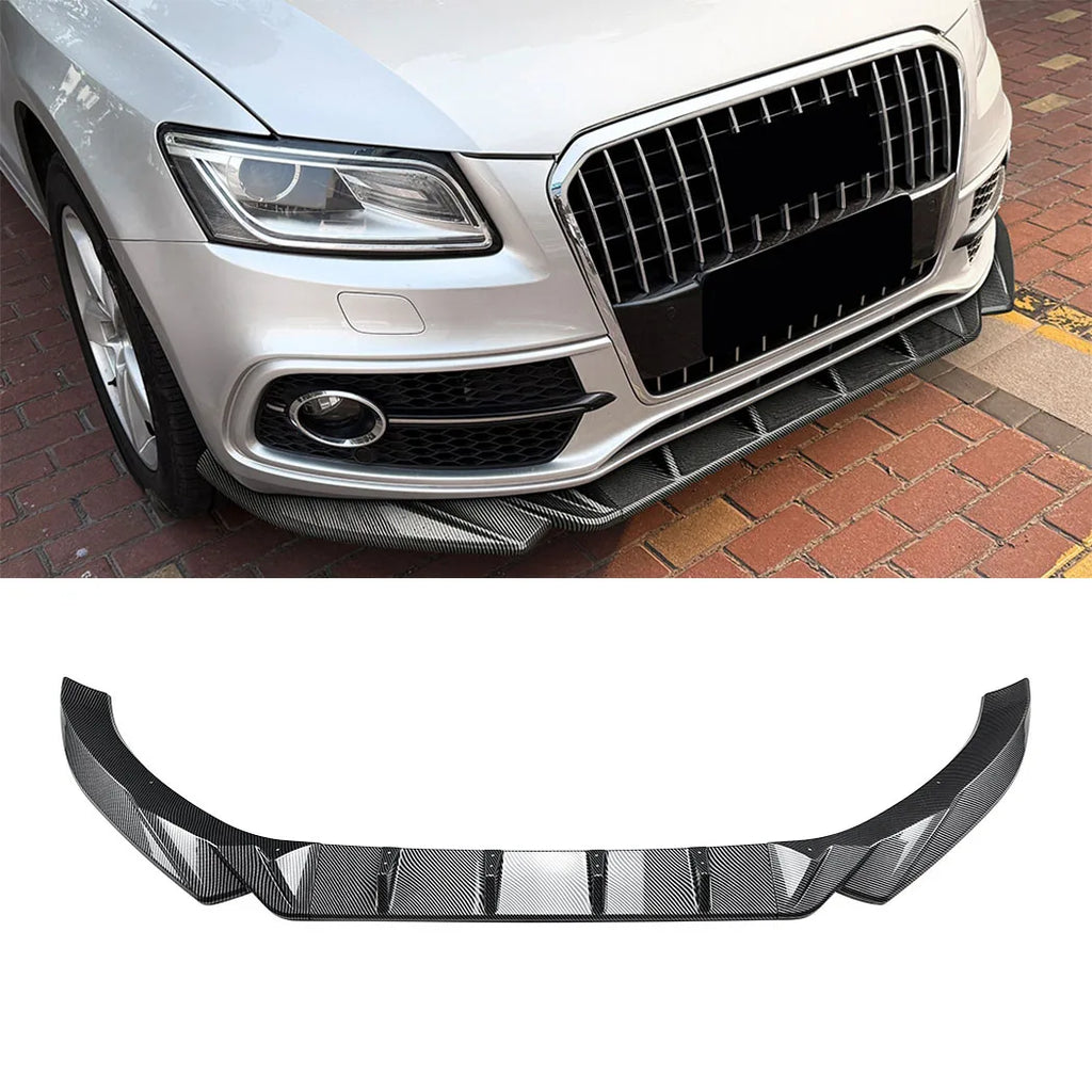 Alerón de labio de parachoques delantero para Audi Q5 8R SQ5 Sline 2013-2016 Protector de parachoques delantero divisor de hoja inferior estilo de coche