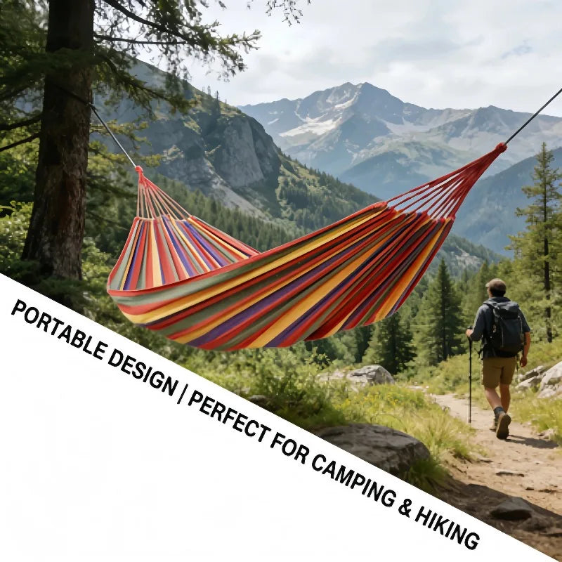 Silla Columpio para Exteriores para Adultos, Hamaca de Lona Gruesa, Fácil de Transportar y Guardar para Acampar