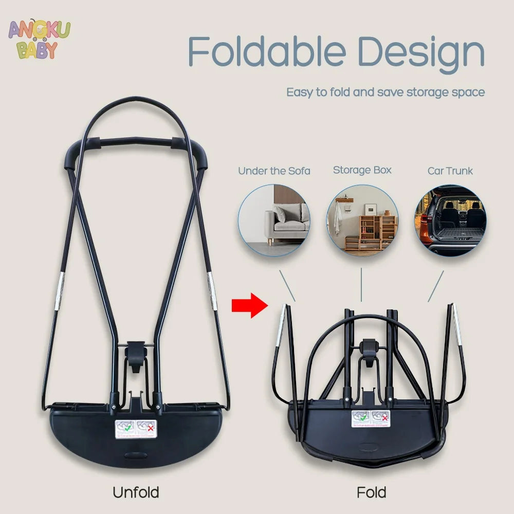 Silla Mecedora para Bebé Ajustable en 3 Alturas, Silla Columpio Plegable para Recién Nacidos de 0 a 12 Meses, Silla Mecedora Ajustable con Juguetes