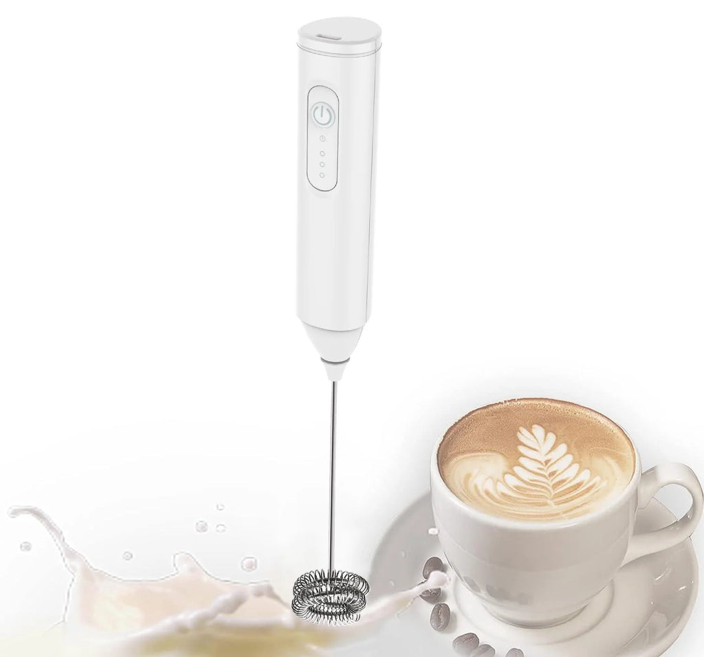 MINI Espumador de leche recargable por USB, máquina de espuma de 3 velocidades, batidor de café, mezclador con mango eléctrico, batidor de huevos