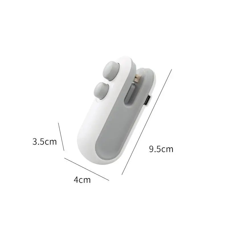 Mini Sellador de Alimentos Portátil, Recargable por USB, Sellador de Bolsas para Almacenamiento de Alimentos, Dispositivo Portátil para Mantener la Frescura