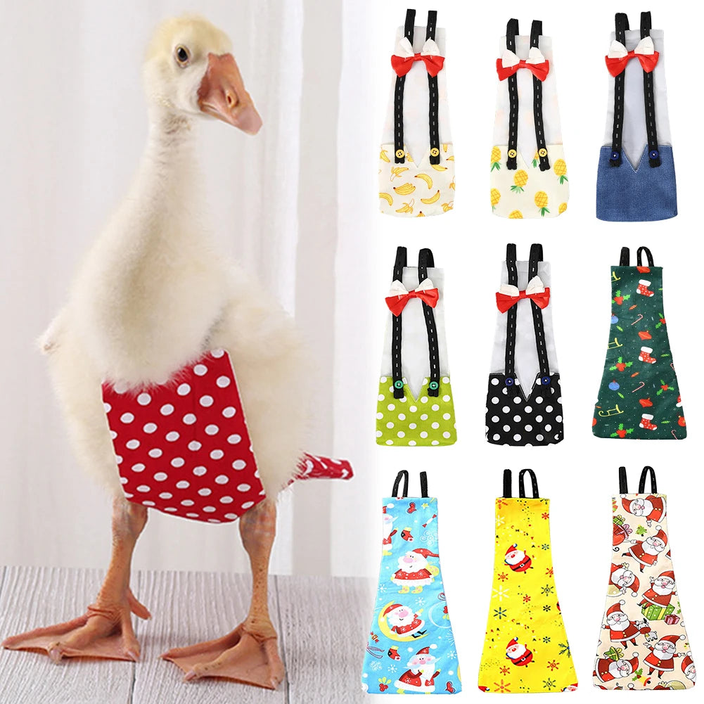 Pañal ajustable para granja de mascotas, de ganso, pato, pollo, aves de corral, Ganso, tela con lazo