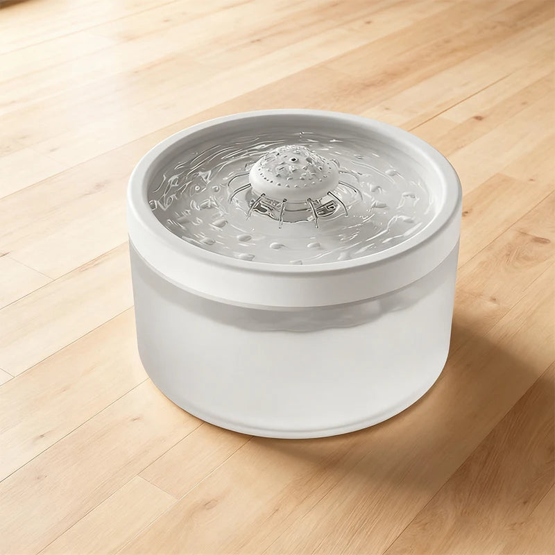 Bebedero Automático para Gatos y Perros de 1.8L/60.87oz, Dispensador de Agua Silencioso con Filtro para Mascotas Pequeñas, Tazón de Agua Interior Antideslizante
