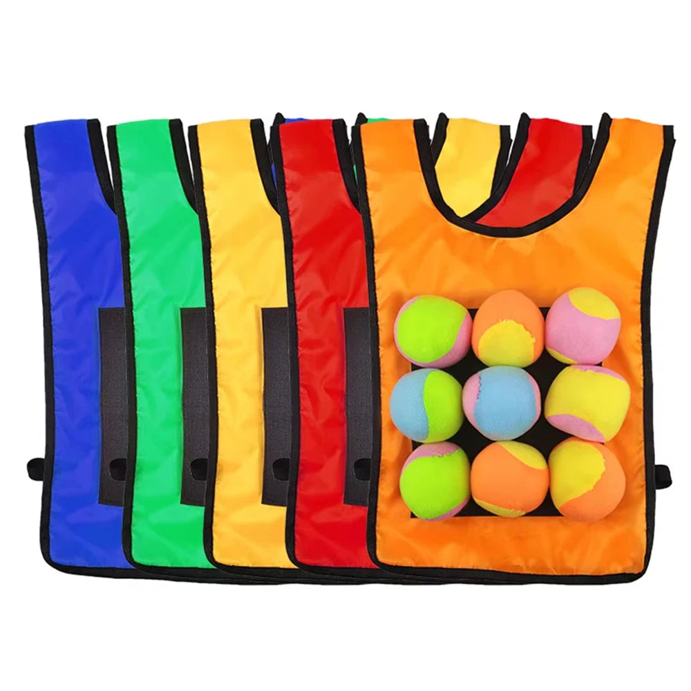 Chaleco de juego de pelota Dodge pegajoso, juguete para deportes al aire libre, Jersey, accesorios de tela, captura de pelotas de forro polar suave, seguro para niños, adolescentes y adultos