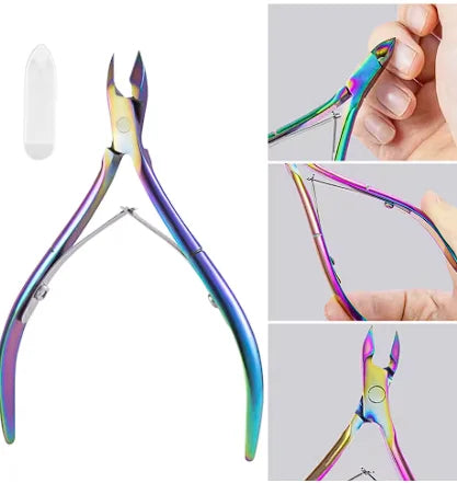 1 cortaúñas de acero inoxidable para uñas gruesas y encarnadas, herramienta de recorte de precisión, herramienta de manicura y pedicura para salón y hogar