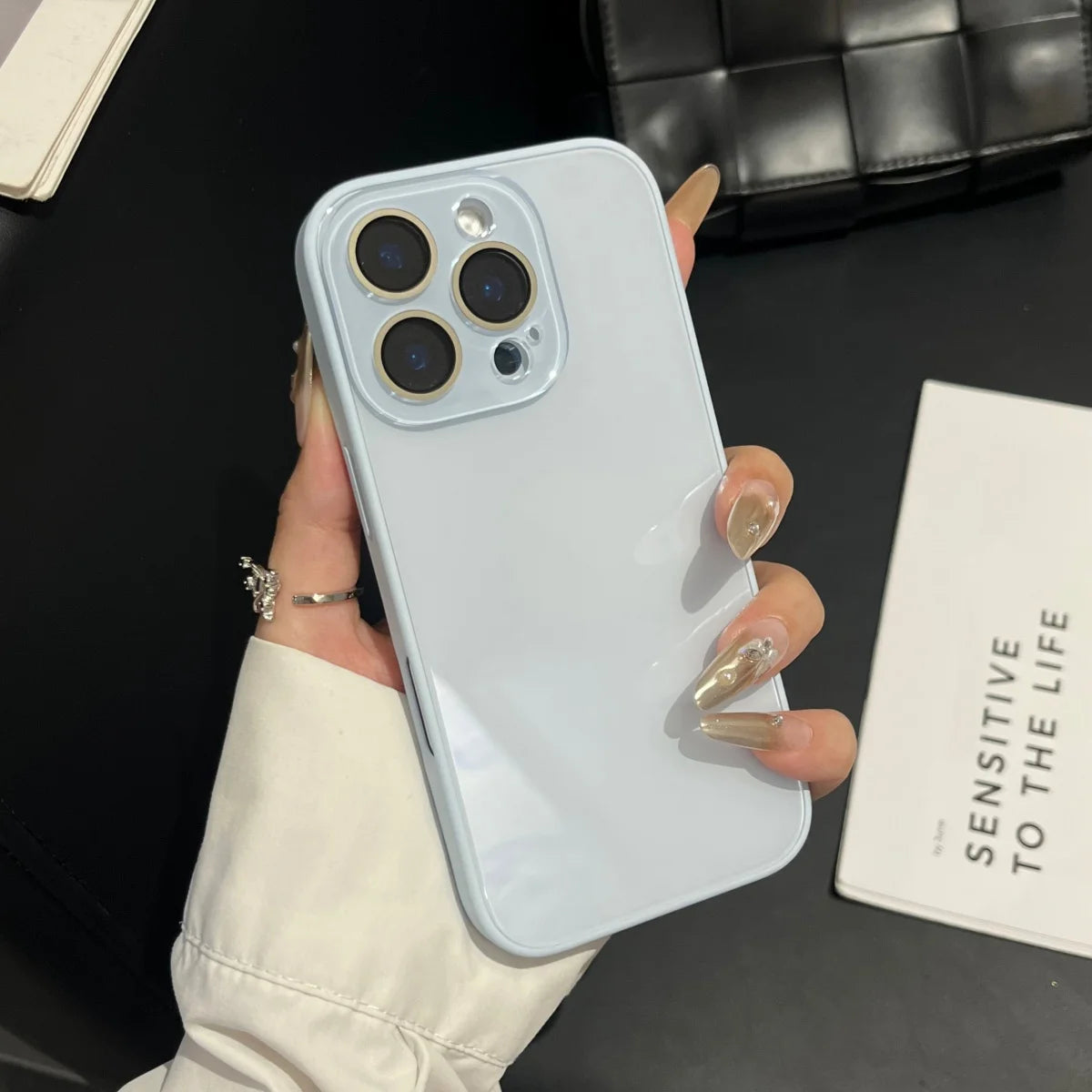 Funda de teléfono todo incluido Backplane de vidrio templado de lujo para iPhone 17 16 15 14 13 12 11 Pro Max cámara protege la cubierta sencilla