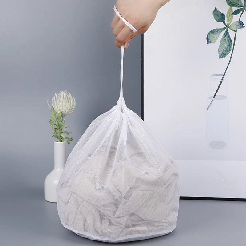 Bolsa de lavandería de gran tamaño, organizador de malla, red, sujetador sucio, calcetines, ropa interior, almacenamiento de zapatos, cubierta para lavadora de ropa