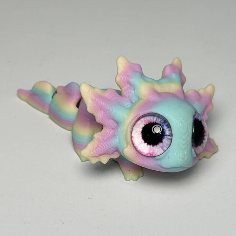 Diseño multiarticulado Impresión 3D Figuras Newt Piezas móviles Figuras de ojos de simulación impresas en 3D Dibujos animados realistas