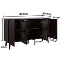 Mueble Grande para Cafetería con Cajones para Almacenamiento de Vino, Aparador Acanalado, Mueble Geométrico para Comedor, Cocina, Hogar, Sala de Estar