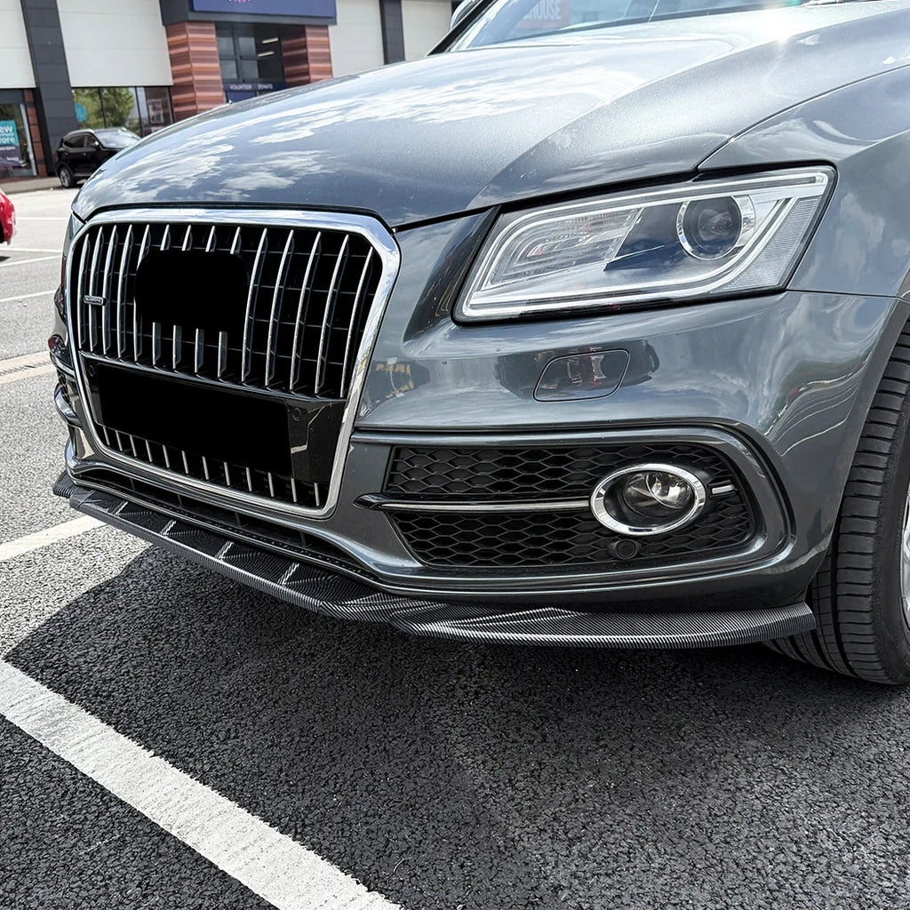 Alerón de labio de parachoques delantero para Audi Q5 8R SQ5 Sline 2013-2016 Protector de parachoques delantero divisor de hoja inferior estilo de coche
