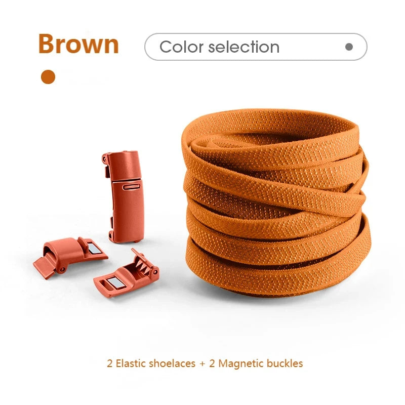 Cordones Elásticos para Zapatillas, Cordones Planos de Algodón, Cordones con Hebilla Magnética Mejorada, Cordones sin Atar para Niños y Adultos