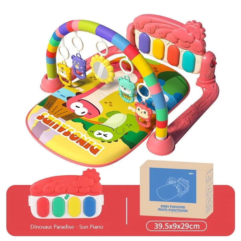 Raqueta de Fitness para bebé, juguete de Piano, Pedal de música para bebé recién nacido, equipo de Fitness suave y desmontable, estera de escalada