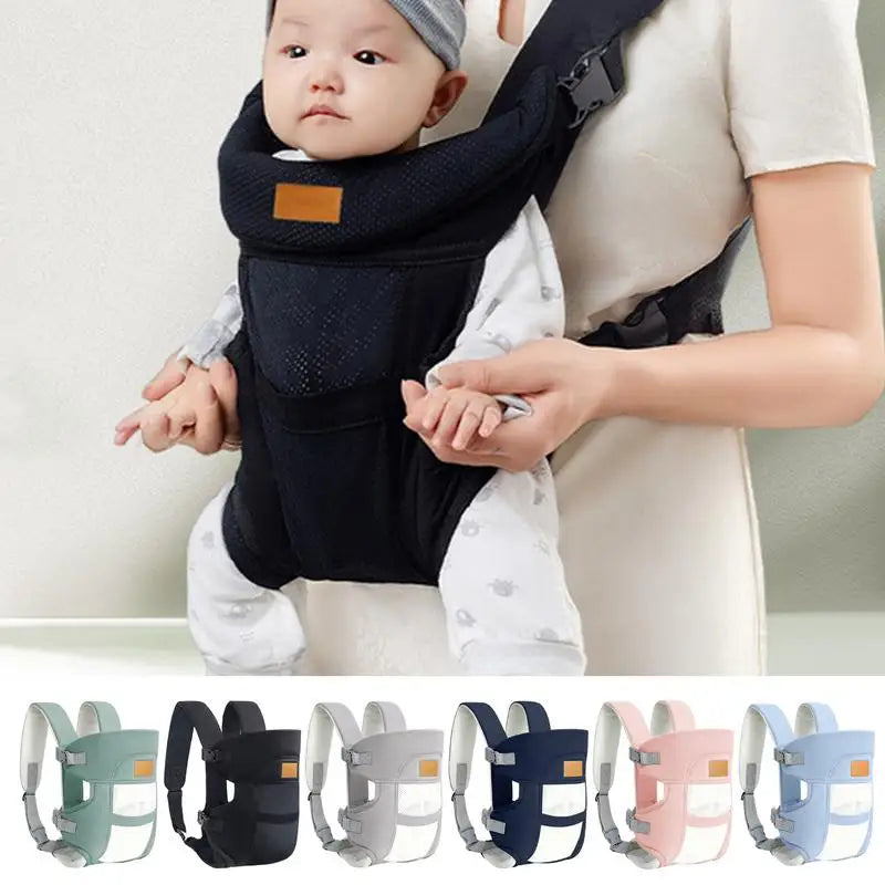 Soporte para bebé, portabebés ligero, ergonómico, transpirable, bolsa con eslinga Horizontal, soporte para la cabeza ajustable para paseos en la naturaleza