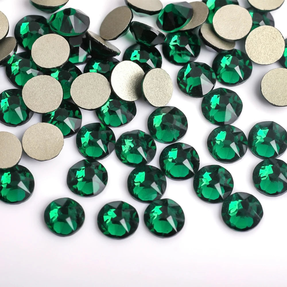 VC 2088-diamantes de imitación para decoración de uñas, 16 caras de corte, cristales brillantes, ss10-30 Strass 8Big + 8Small, sin fijación térmica