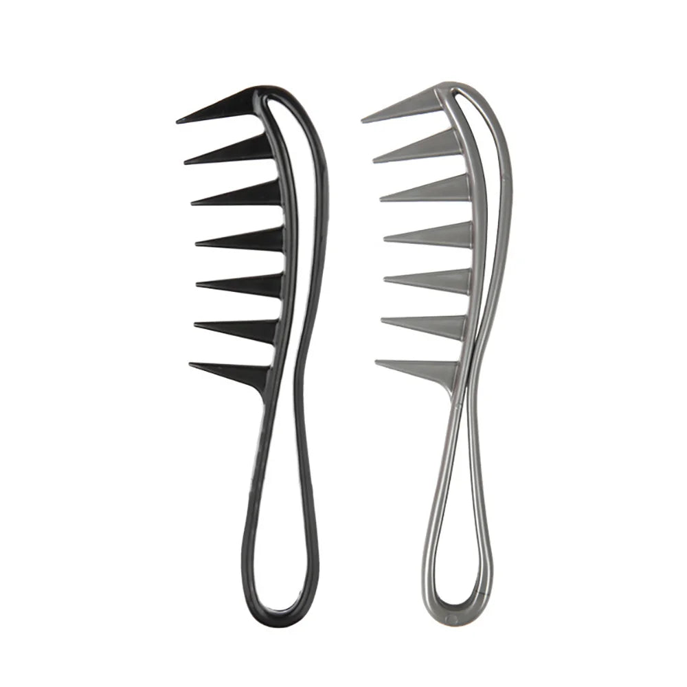 Peine exfoliante de dientes anchos, peine para el cabello húmedo, adecuado para salones de peluquería y uso doméstico, adecuado tanto para hombres como para mujeres.