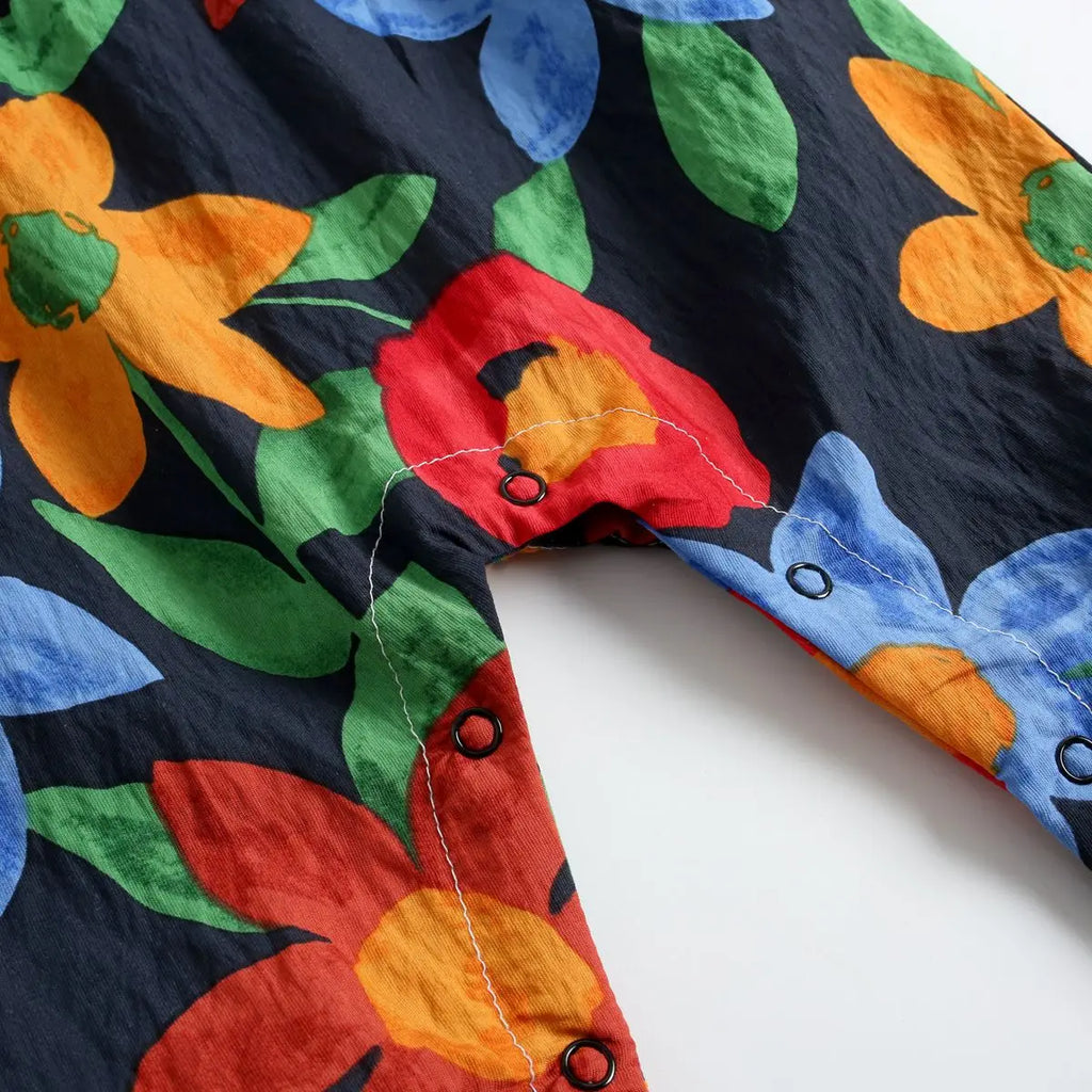 Sanlutoz Monos estampados para bebés y niñas, sin mangas, con estampado floral de verano