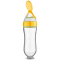 Biberón exprimidor de silicona para bebé, cuchara de entrenamiento para recién nacido, alimentador de suplemento alimenticio de cereales infantil, vajilla segura Bbay