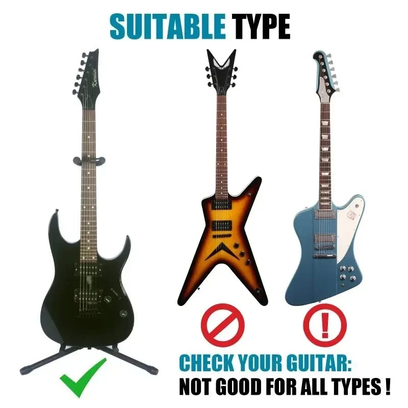 Soporte Vertical Plegable y Ajustable para Guitarra, Soporte Multiusos para Ukelele, Bajo, Guitarra Clásica, Eléctrica y Pipa