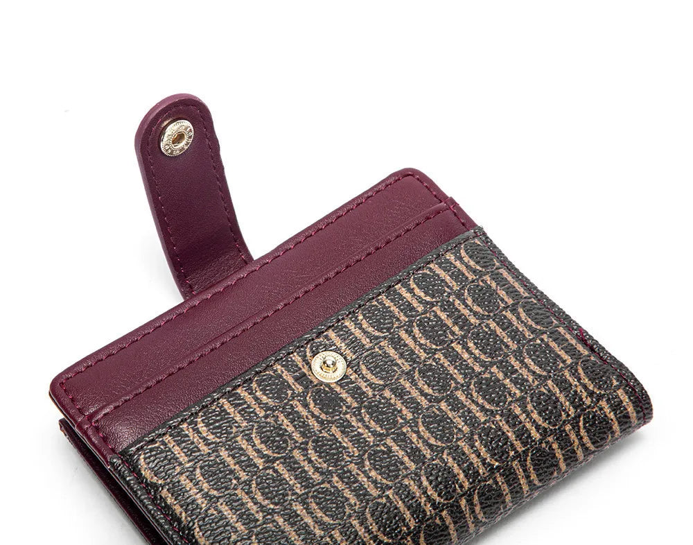 CHCH-funda para tarjetas de diseño cuadrado Retro clásico, marca de lujo, botón de moda, Clip plegable clásico para dinero, compacto, ligero, de lujo