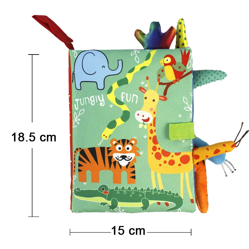 Libros suaves para bebés, juguetes 3D con tacto y sensación de tela arrugada, libros para bebés, niños, tacto y sensación arrugada, regalos para niños pequeños