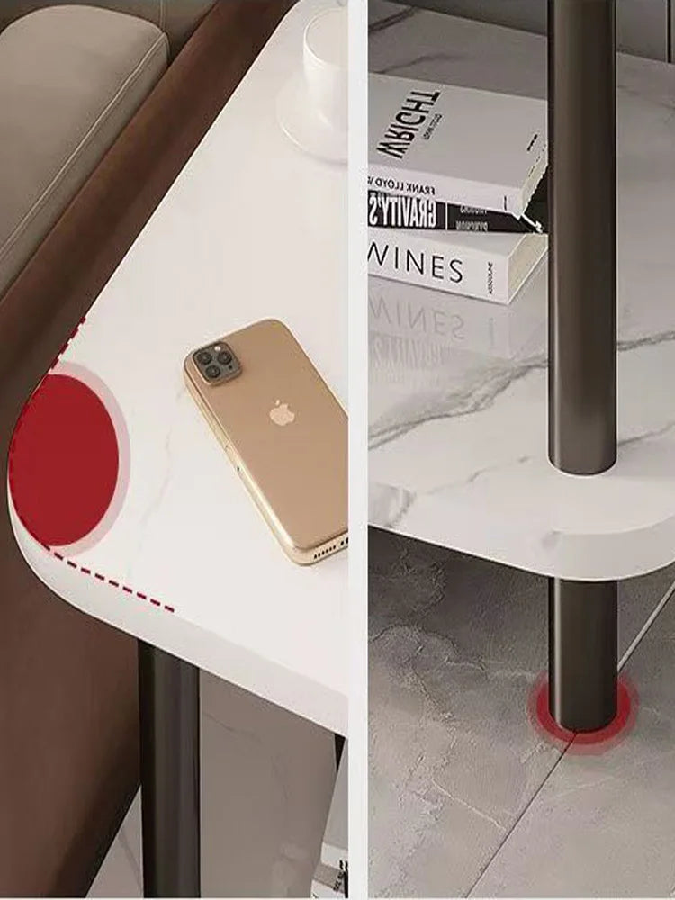 Mesa De Centro Minimalista Madera 2 Niveles Lateral Auxiliar
