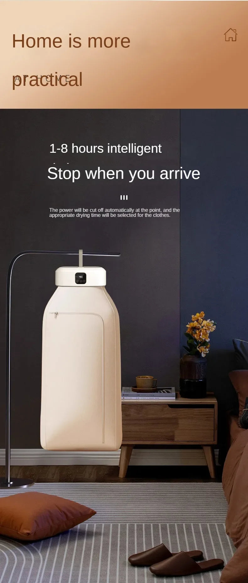 Nuevo Secador de Ropa Portátil Eléctrico, Secador de Ropa Portátil de Secado Rápido, Armario Doméstico con Bolsa de Secado, Accesorios de Invierno
