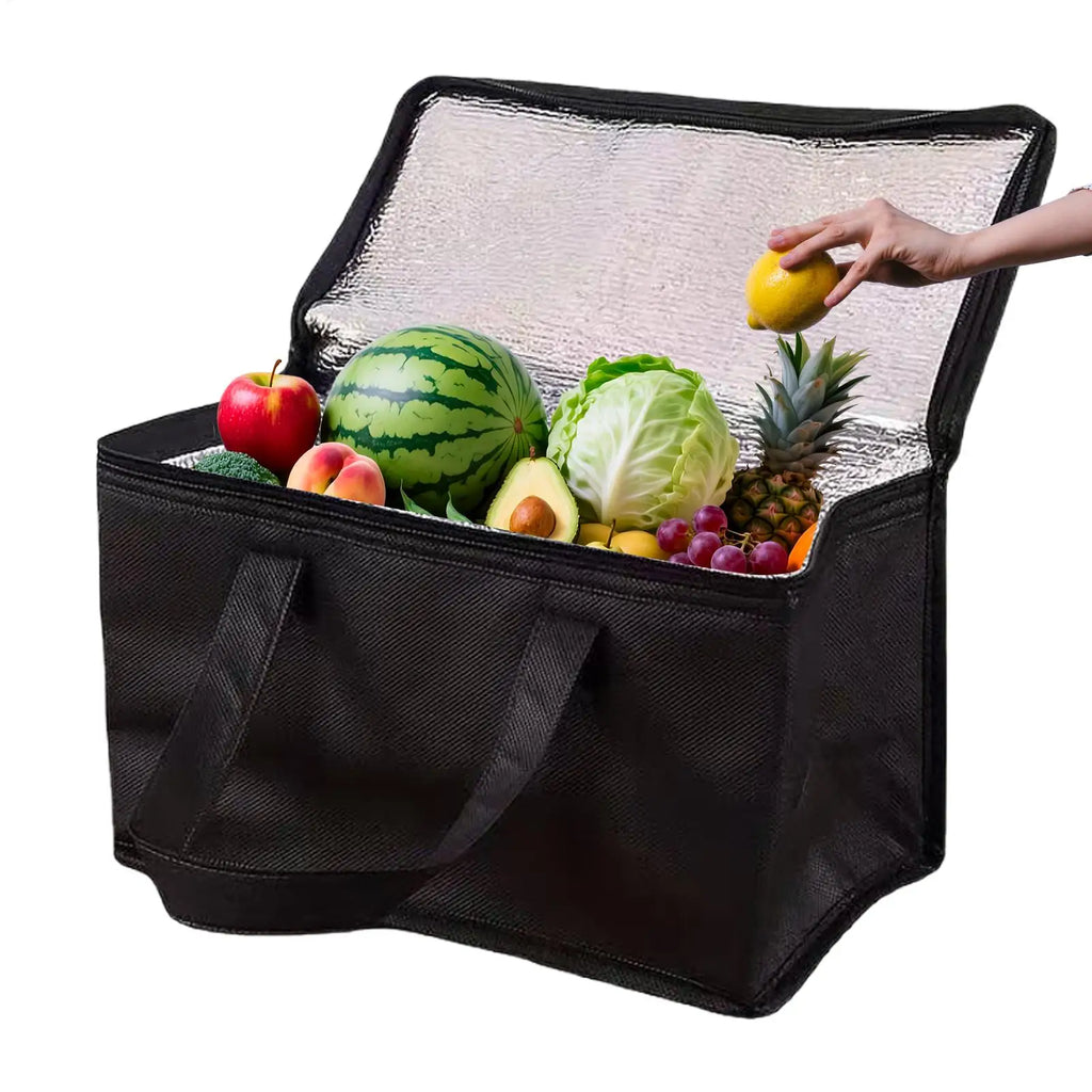 Bolsa Térmica Portátil Aislada de Aluminio Plegable para Mantener Alimentos y Bebidas Fríos para Camping, Picnic, Playa, Viajes y Actividades al Aire Libre