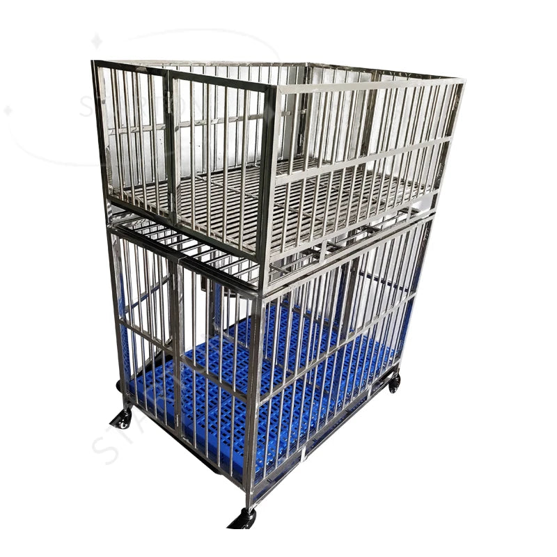 Jaula Plegable de Alambre Metálico Reforzado de Acero Inoxidable para Perros Grandes, Casetas Plegables para Mascotas, Jaulas para Perros Adultos en Oferta