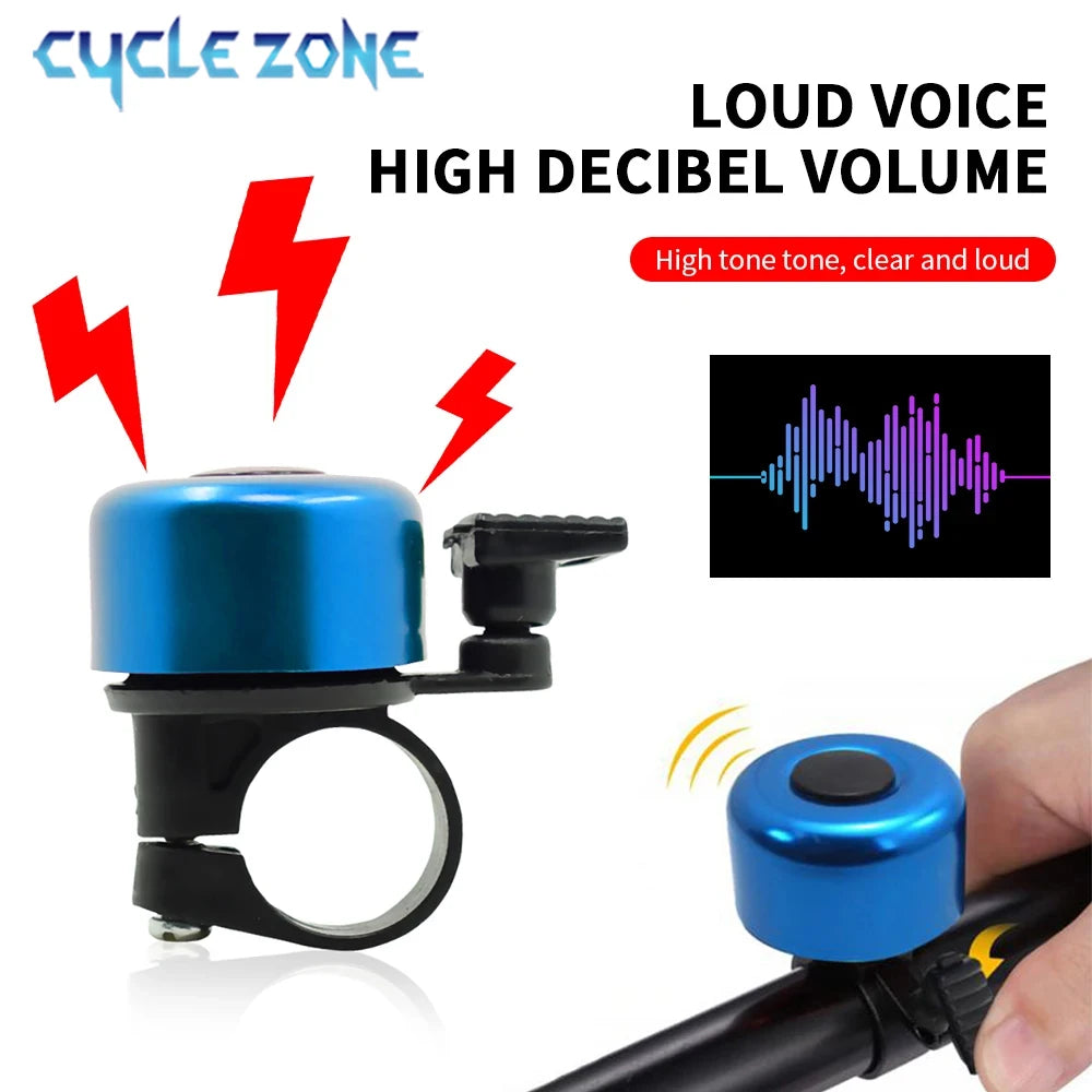 Timbre para bicicleta de montaña, aleación de aluminio, timbre para manillar de bicicleta, advertencia de seguridad para ciclismo de montaña y carretera, accesorios para ciclismo