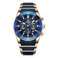 REWARD Relojes para hombre con esfera grande, marca de lujo, reloj deportivo resistente al agua, cronógrafo para hombre, reloj de cuarzo, relojes de pulsera con fecha automática