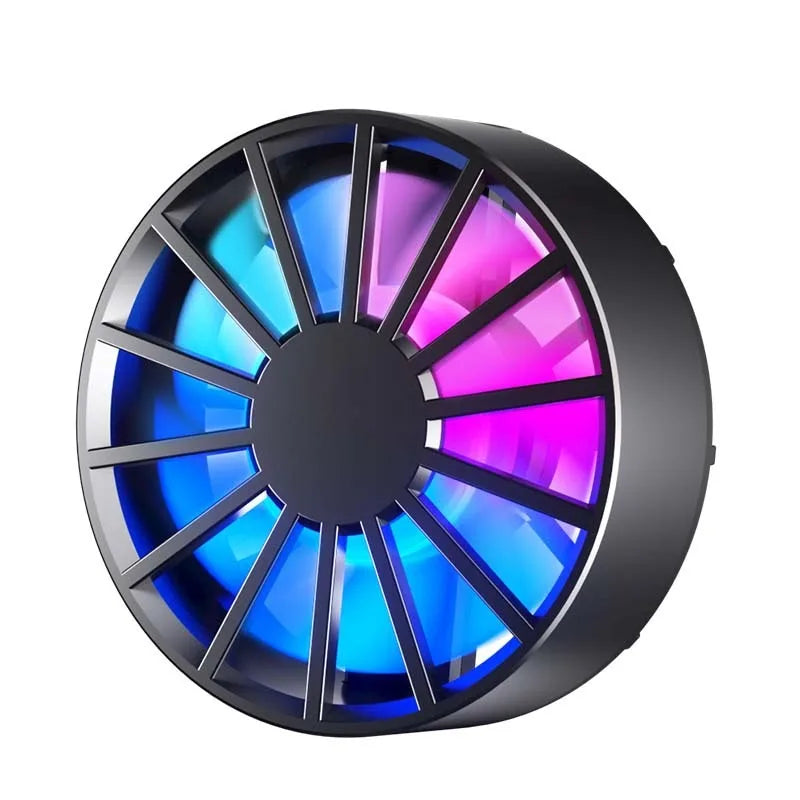 Enfriador de Teléfono Portátil Magnético, Ventilador Ligero de Bajo Ruido con Luz RGB, Enfriamiento Rápido para Teléfono, Tableta, Juegos PUGB