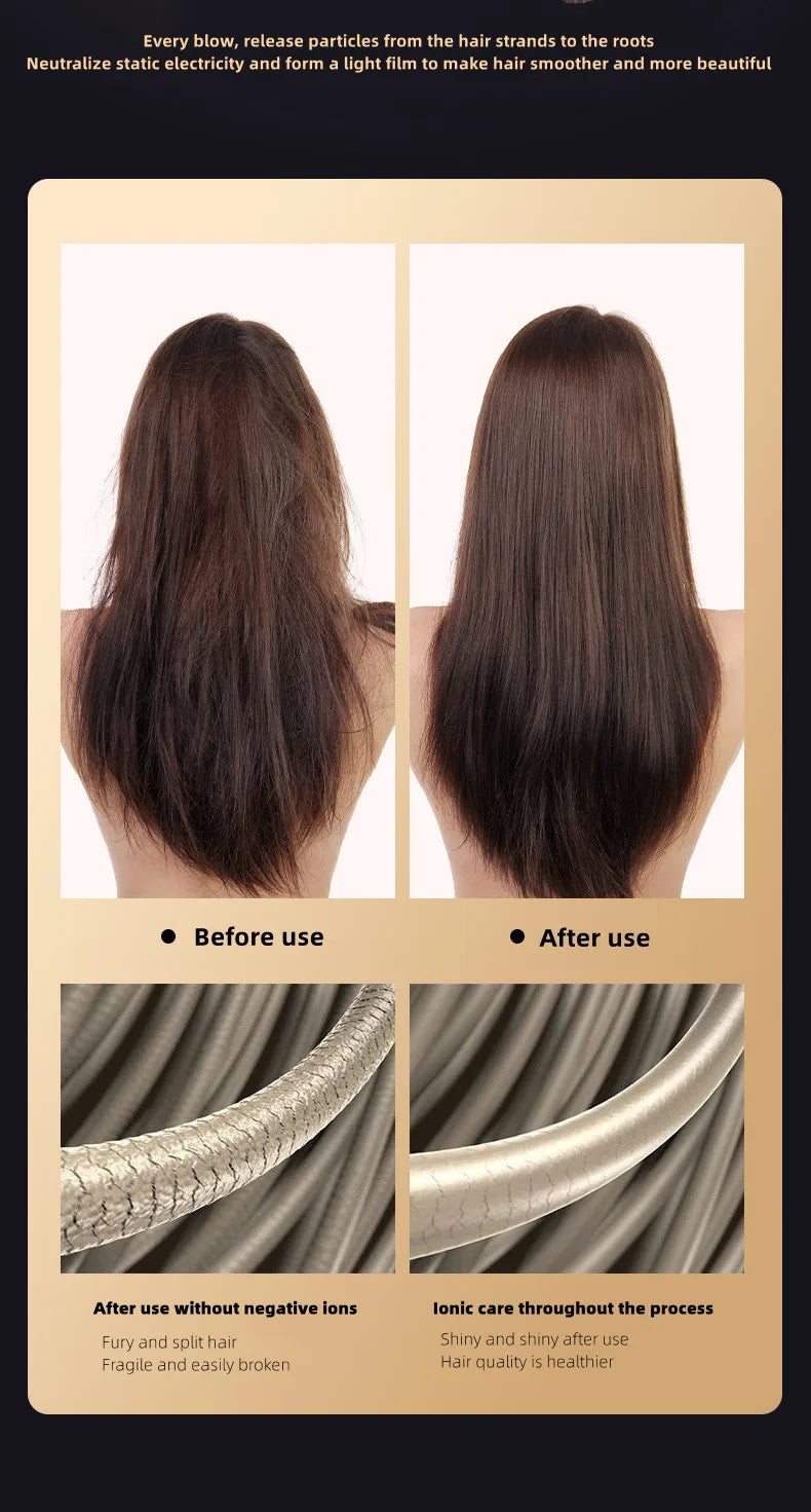 Secador de pelo de alta velocidad, venta directa del fabricante, 2400w, iones negativos de alta potencia, luz azul, cuidado del cabello, peluquería en casa, Drye