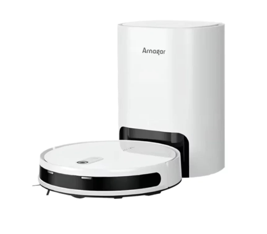 Robot Aspirador Arnagar S10 con Autovaciado, Recolección de Polvo, Función de Fregado, 12000Pa, 5200mAh, Bajo Ruido, Control por APP para Limpieza del Hogar