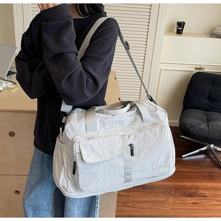 Bolsas de viaje Oxford con cremallera a la moda, bolsos sencillos de gran capacidad para mujer, gran oferta 20220, bolsas de viaje portátiles con hilo de coser