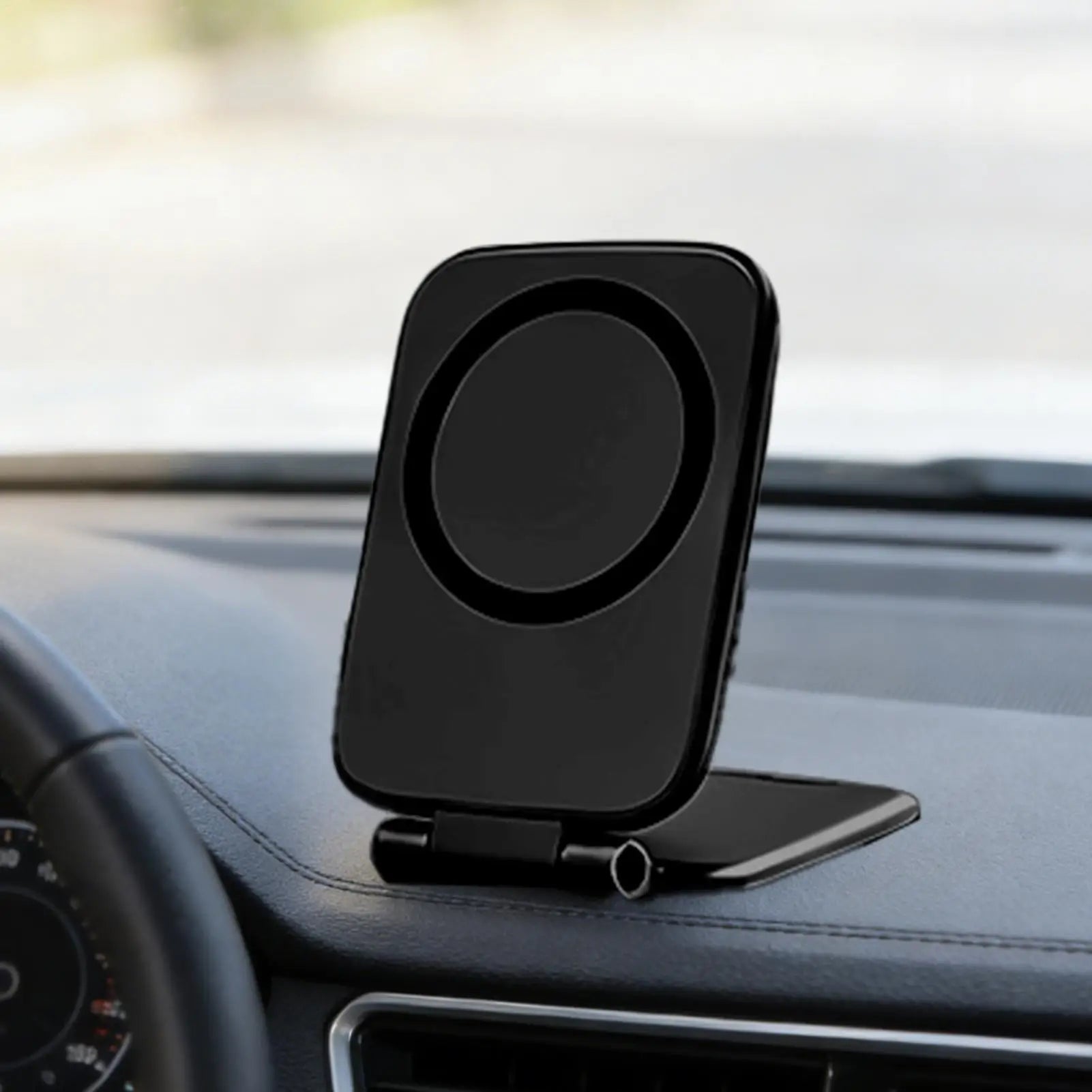 Soporte Magnético para Teléfono de Coche, Ultrafino, Plegable, con Adhesivo para la Parte Trasera del Coche, Soporte Magnético para Escritorio