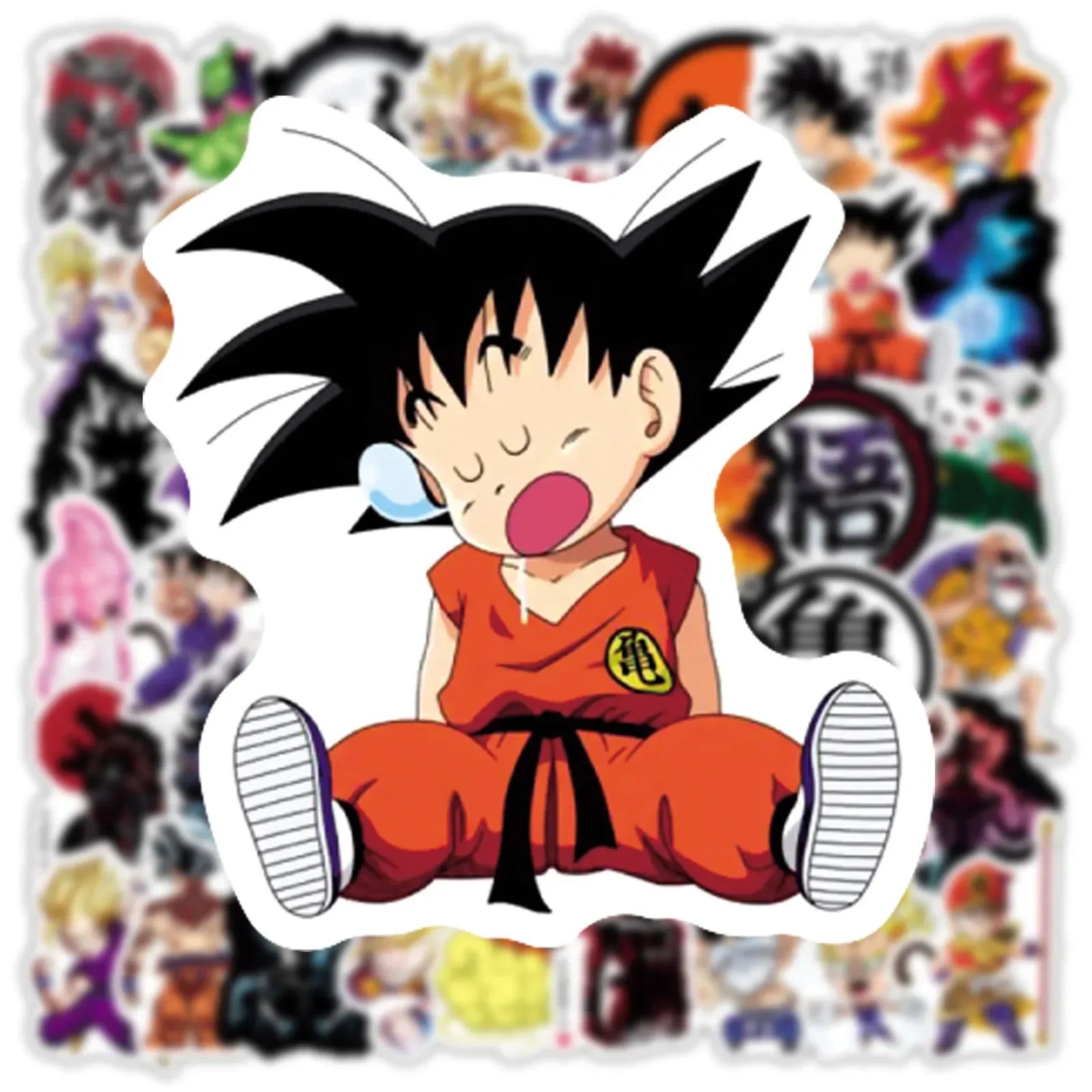 50/100/200 Uds. Pegatinas de Dragon Ball de Anime para niños Graffiti monopatín portátil botella de agua motocicleta pegatina de dibujos animados calcomanías de juguete
