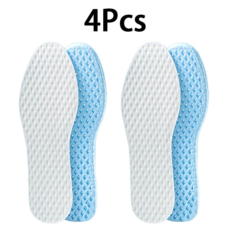 Plantillas deportivas de PU que absorben los golpes, plantilla fresca transpirable de verano, plantillas para zapatos para hombres y mujeres, 2 uds./4 Uds.