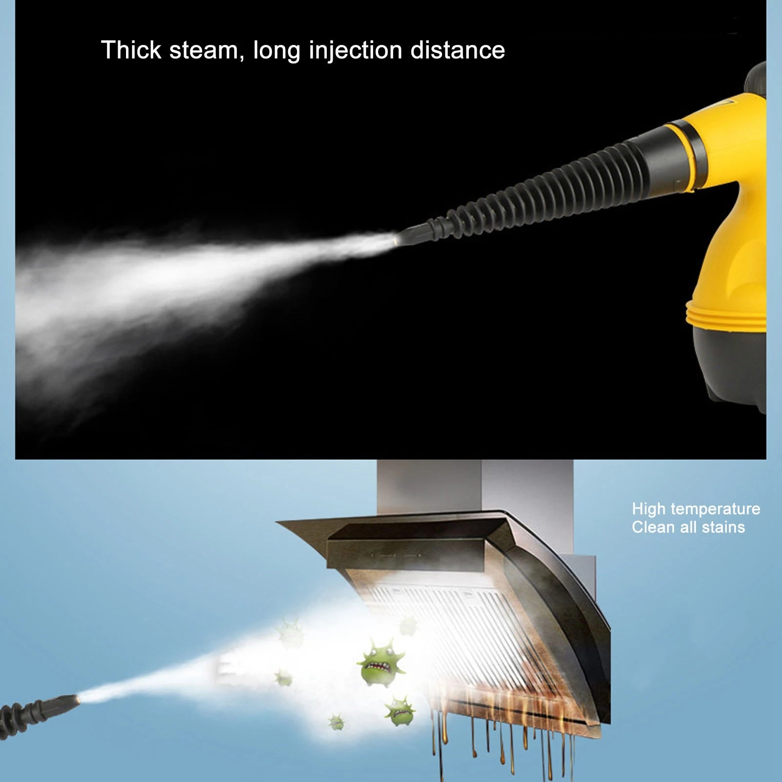 Limpiador a Vapor Portátil para el Hogar, Máquina de Limpieza a Vapor Eléctrica a Presión de Alta Temperatura para Eliminar Manchas
