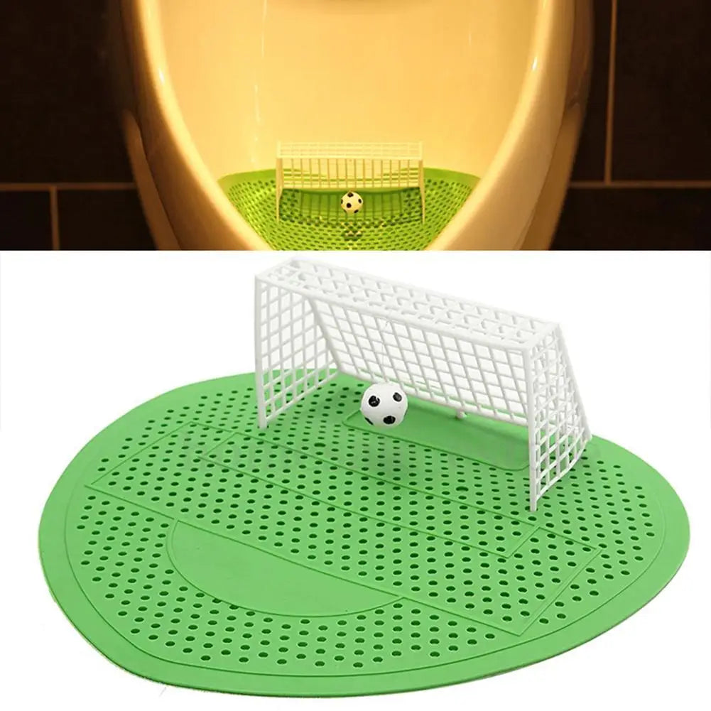 Mini urinario de pie para hombre, filtro de malla de plástico con forma de fútbol, urinario creativo para baño, almohadilla desodorante para inodoro
