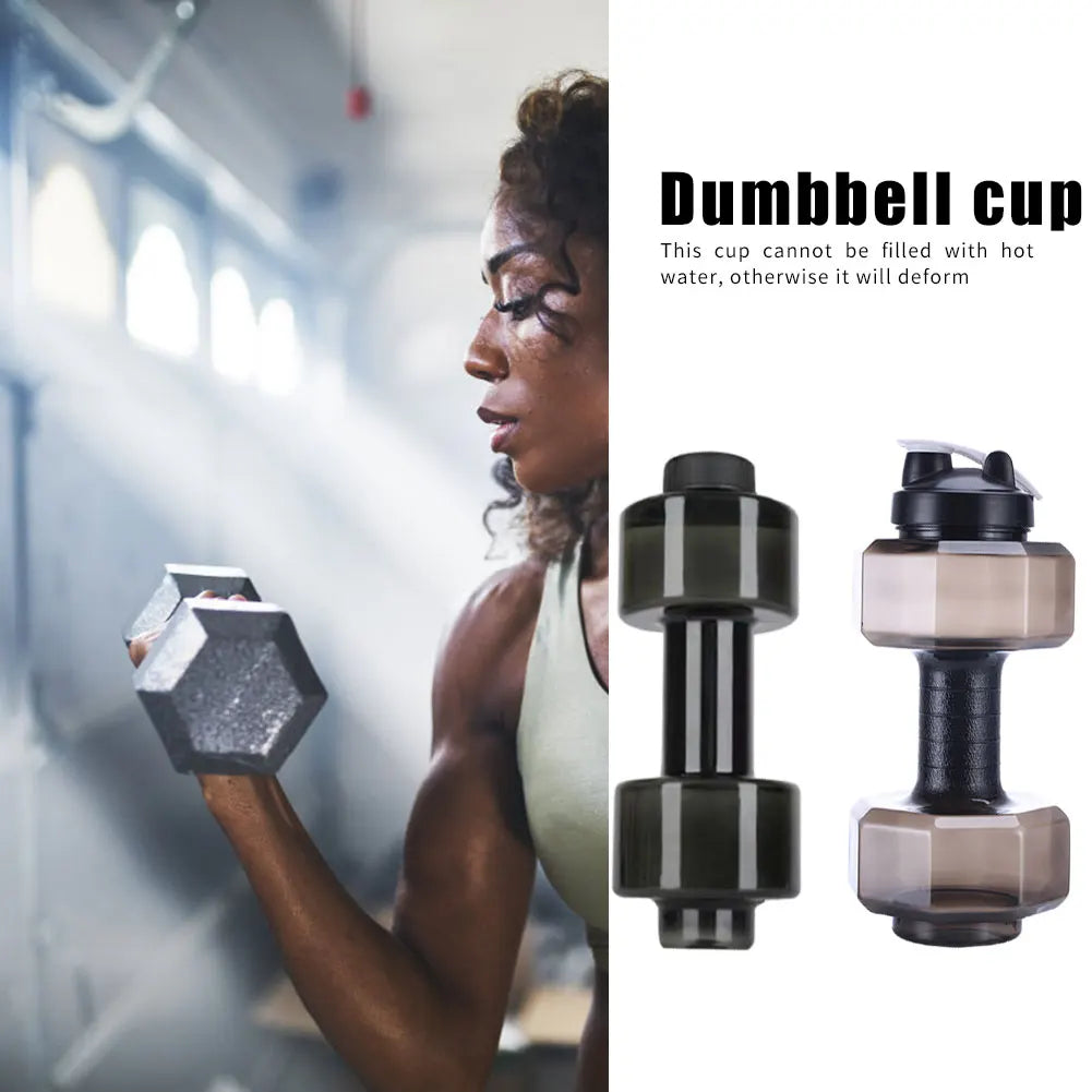 Botella de Agua Deportiva con Forma de Mancuerna para Camping, Actividades al Aire Libre, Fitness, Ciclismo, Cómoda y Decorativa