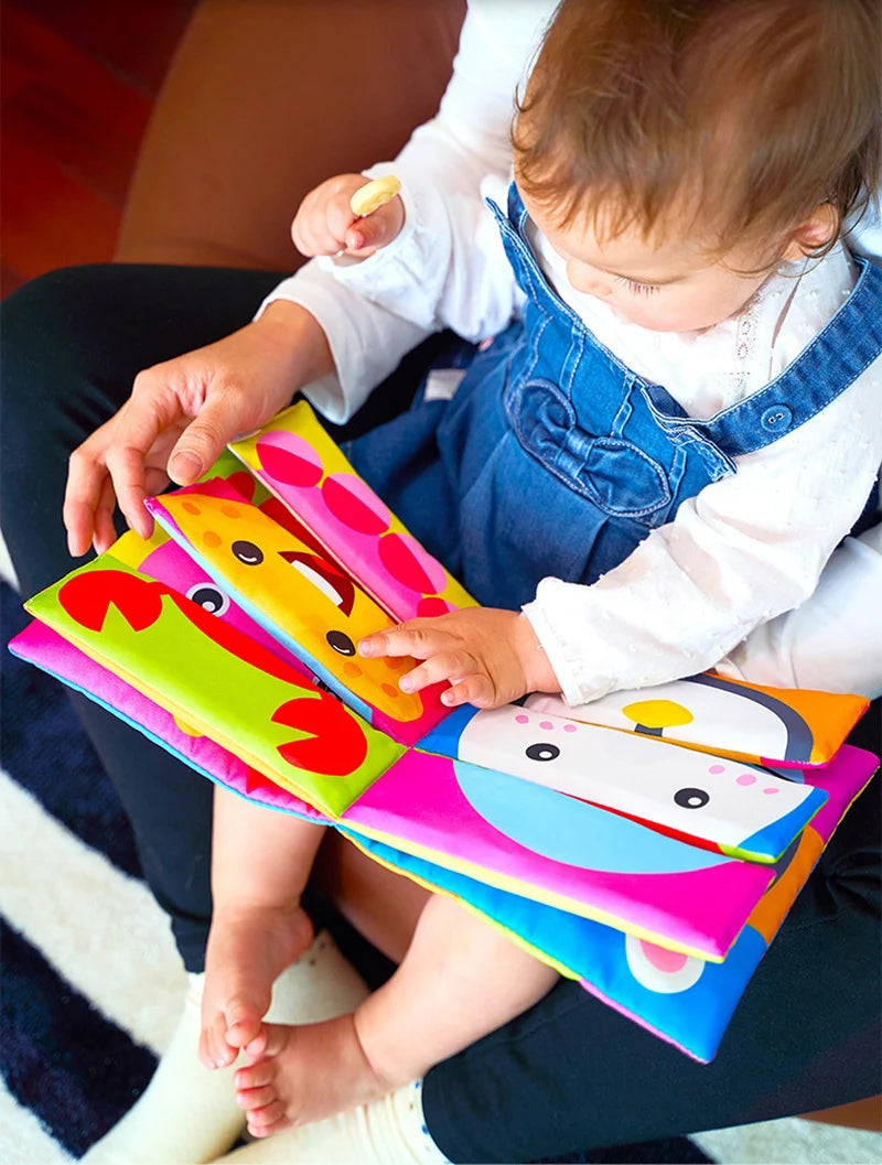 Libros suaves para bebés, juguetes 3D con tacto y sensación de tela arrugada, libros para bebés, niños, tacto y sensación arrugada, regalos para niños pequeños