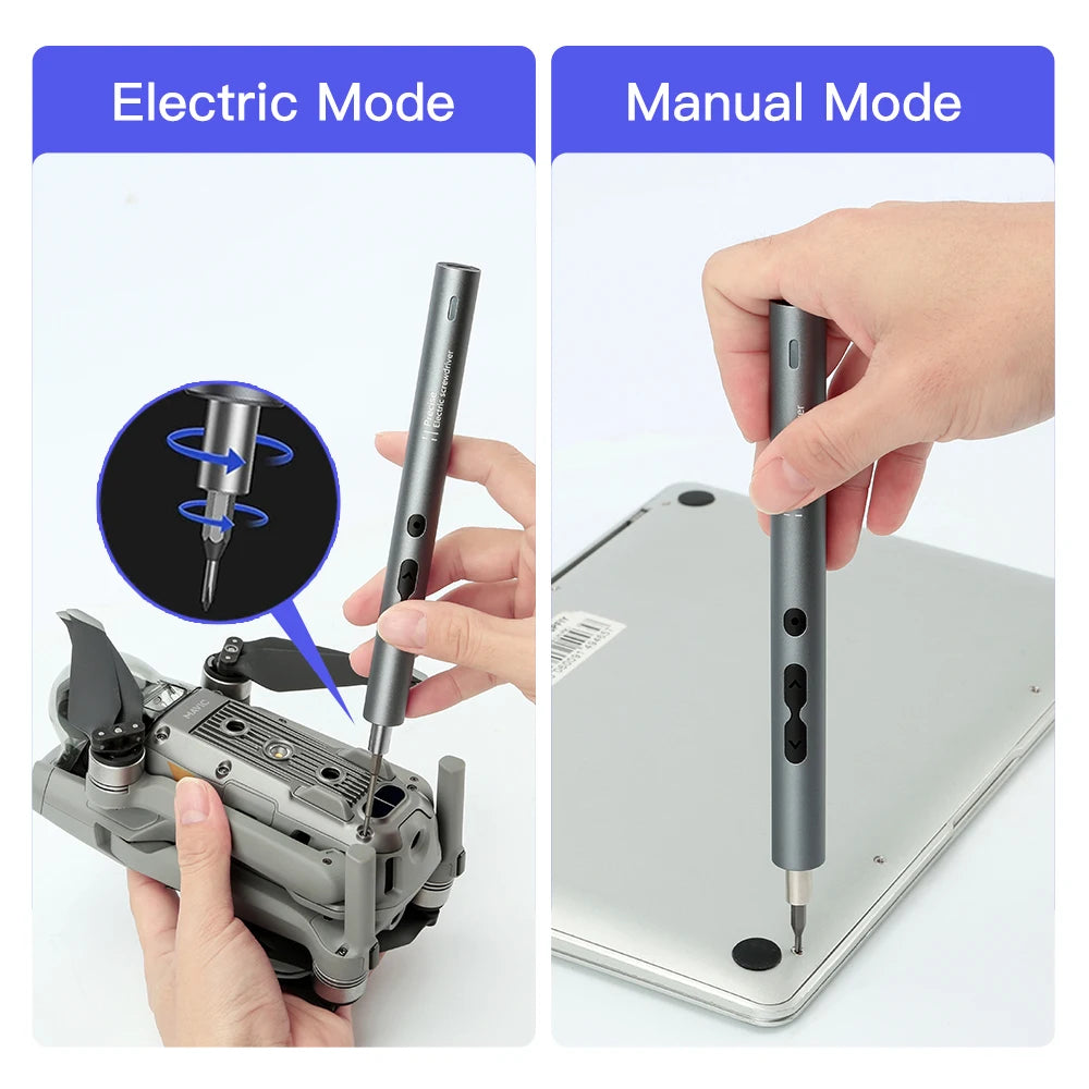 Juego de destornilladores eléctricos de precisión 120 en 1, kit de herramientas de reparación magnéticas inalámbricas mini con 100 puntas CRV, luz LED, recargable tipo C para iPhone, PC, portátil, cámara, reloj, PS5, X