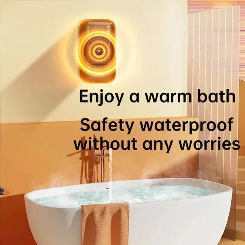 Calentador de Pared Enchufable, Calentador Eléctrico Portátil para el Hogar, Pequeños Ventiladores de Calefacción para Baño, Calentador Doméstico con Control Remoto